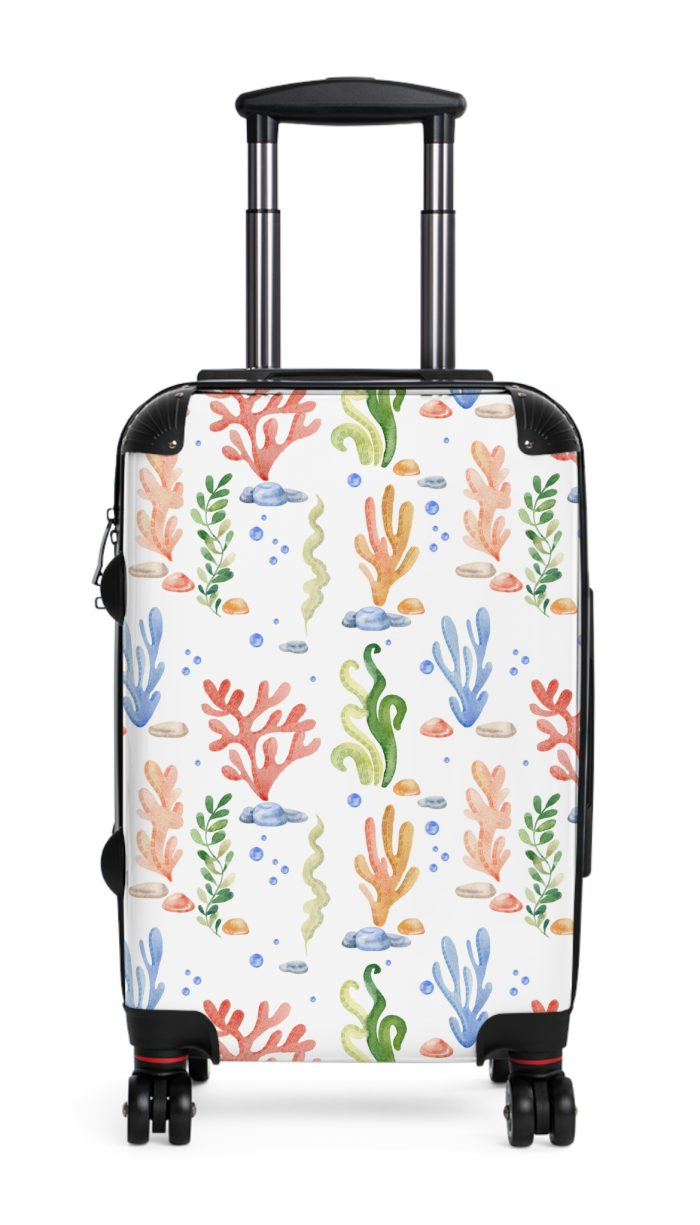 Seaweed Suitcase - Discover the beauty of underwater elegance with intricate seaweed patterns on your stylish luggage.