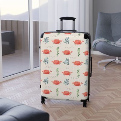 Sea Crab Suitcase - Stand out with vibrant crab motifs, a perfect blend of style and coastal charm for your travel adventures.