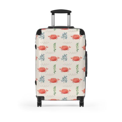 Sea Crab Suitcase - Stand out with vibrant crab motifs, a perfect blend of style and coastal charm for your travel adventures.