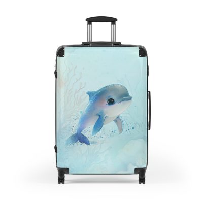 Dolphin Suitcase - A travel companion designed for both style and durability, making every journey a graceful swim through elegance.