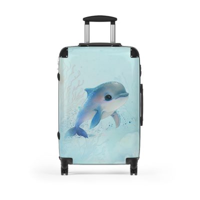 Dolphin Suitcase - A travel companion designed for both style and durability, making every journey a graceful swim through elegance.