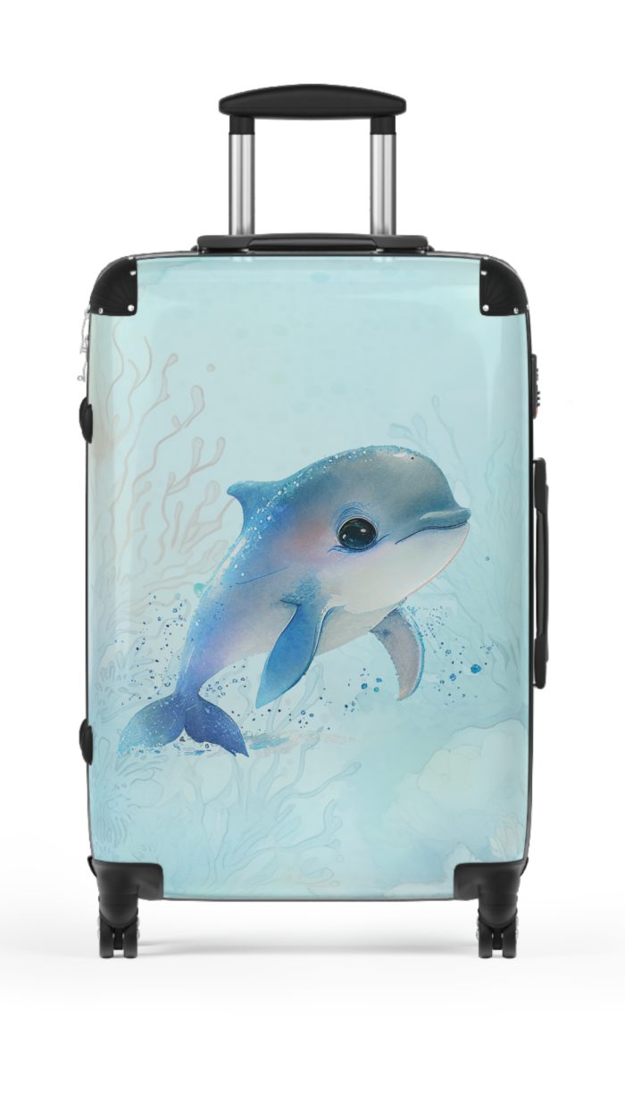 Dolphin Suitcase - A travel companion designed for both style and durability, making every journey a graceful swim through elegance.