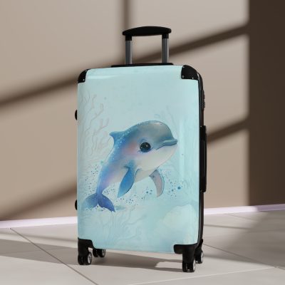 Dolphin Suitcase - A travel companion designed for both style and durability, making every journey a graceful swim through elegance.