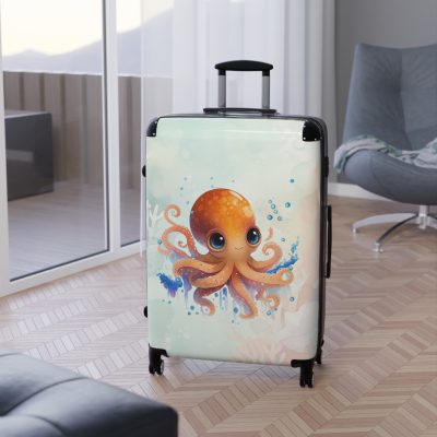 Octopus Suitcase - A whimsical travel essential, marrying functionality with deep-sea charm for a standout luggage experience.