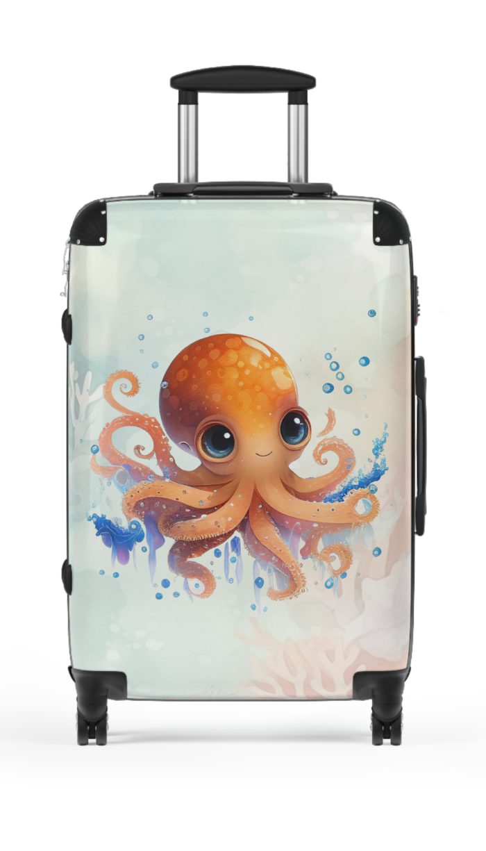 Octopus Suitcase - A whimsical travel essential, marrying functionality with deep-sea charm for a standout luggage experience.