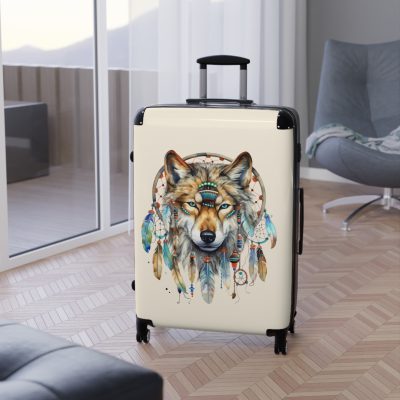 Wolf Suitcase - Adventure-themed kids' luggage designed for young travelers, ready for exploration.