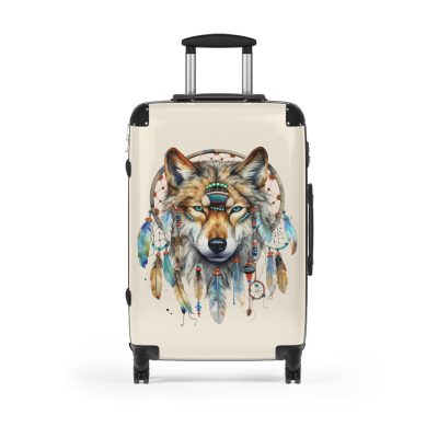 Wolf Suitcase - Adventure-themed kids' luggage designed for young travelers, ready for exploration.