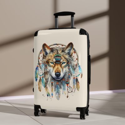 Wolf Suitcase - Adventure-themed kids' luggage designed for young travelers, ready for exploration.