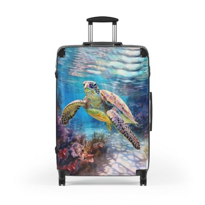 Sea Turtle Suitcase - A blend of underwater elegance and travel functionality. Perfect for those seeking style and convenience on every journey.