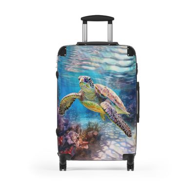 Sea Turtle Suitcase - A blend of underwater elegance and travel functionality. Perfect for those seeking style and convenience on every journey.