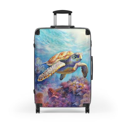 Sea Turtle Suitcase - A blend of underwater elegance and travel functionality. Perfect for those seeking style and convenience on every journey.