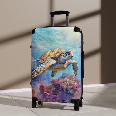 Sea Turtle Suitcase - A blend of underwater elegance and travel functionality. Perfect for those seeking style and convenience on every journey.