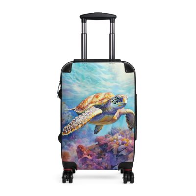 Sea Turtle Suitcase - A blend of underwater elegance and travel functionality. Perfect for those seeking style and convenience on every journey.