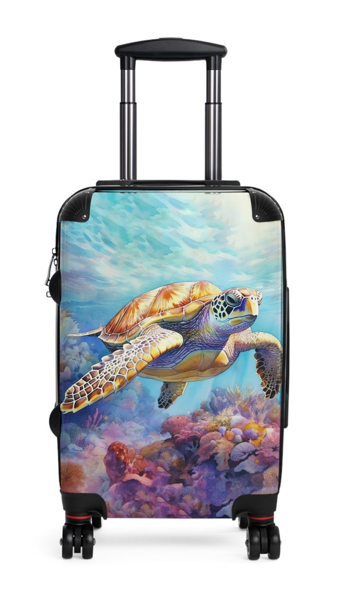 Sea Turtle Suitcase - A blend of underwater elegance and travel functionality. Perfect for those seeking style and convenience on every journey.