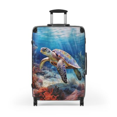 Sea Turtle Suitcase - A blend of underwater elegance and travel functionality. Perfect for those seeking style and convenience on every journey.