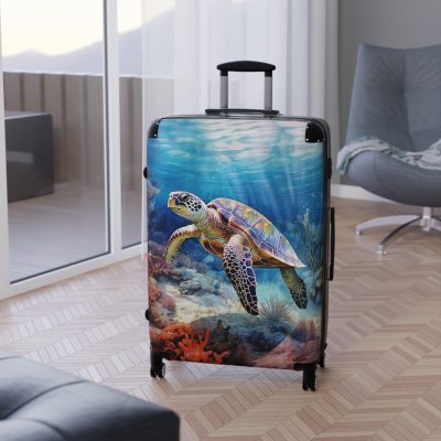 Sea Turtle Suitcase - A blend of underwater elegance and travel functionality. Perfect for those seeking style and convenience on every journey.