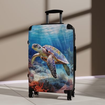 Sea Turtle Suitcase - A blend of underwater elegance and travel functionality. Perfect for those seeking style and convenience on every journey.