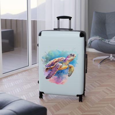 Sea Turtle Suitcase - A blend of underwater elegance and travel functionality. Perfect for those seeking style and convenience on every journey.