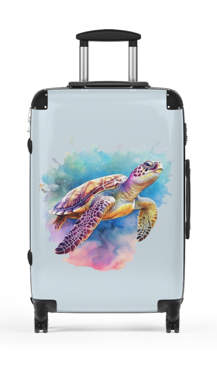 Sea Turtle Suitcase - A blend of underwater elegance and travel functionality. Perfect for those seeking style and convenience on every journey.