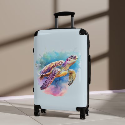 Sea Turtle Suitcase - A blend of underwater elegance and travel functionality. Perfect for those seeking style and convenience on every journey.