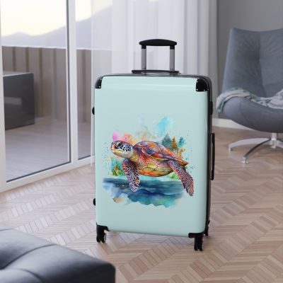 Sea Turtle Suitcase - A blend of underwater elegance and travel functionality. Perfect for those seeking style and convenience on every journey.