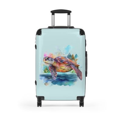 Sea Turtle Suitcase - A blend of underwater elegance and travel functionality. Perfect for those seeking style and convenience on every journey.