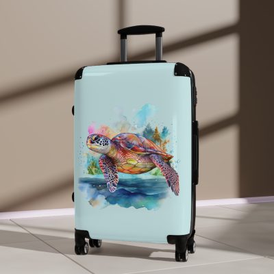 Sea Turtle Suitcase - A blend of underwater elegance and travel functionality. Perfect for those seeking style and convenience on every journey.