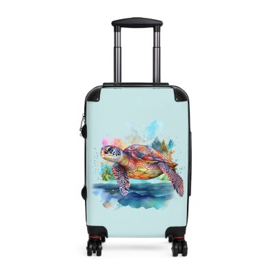 Sea Turtle Suitcase - A blend of underwater elegance and travel functionality. Perfect for those seeking style and convenience on every journey.