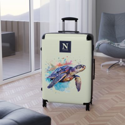 Custom Sea Turtle Suitcase - Personalized for your journey, reflecting your unique style and wanderlust. The perfect blend of functionality and self-expression.