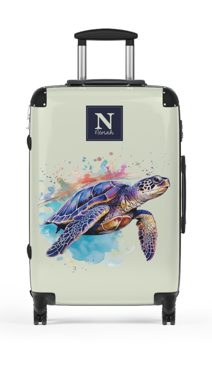 Custom Sea Turtle Suitcase - Personalized for your journey, reflecting your unique style and wanderlust. The perfect blend of functionality and self-expression.