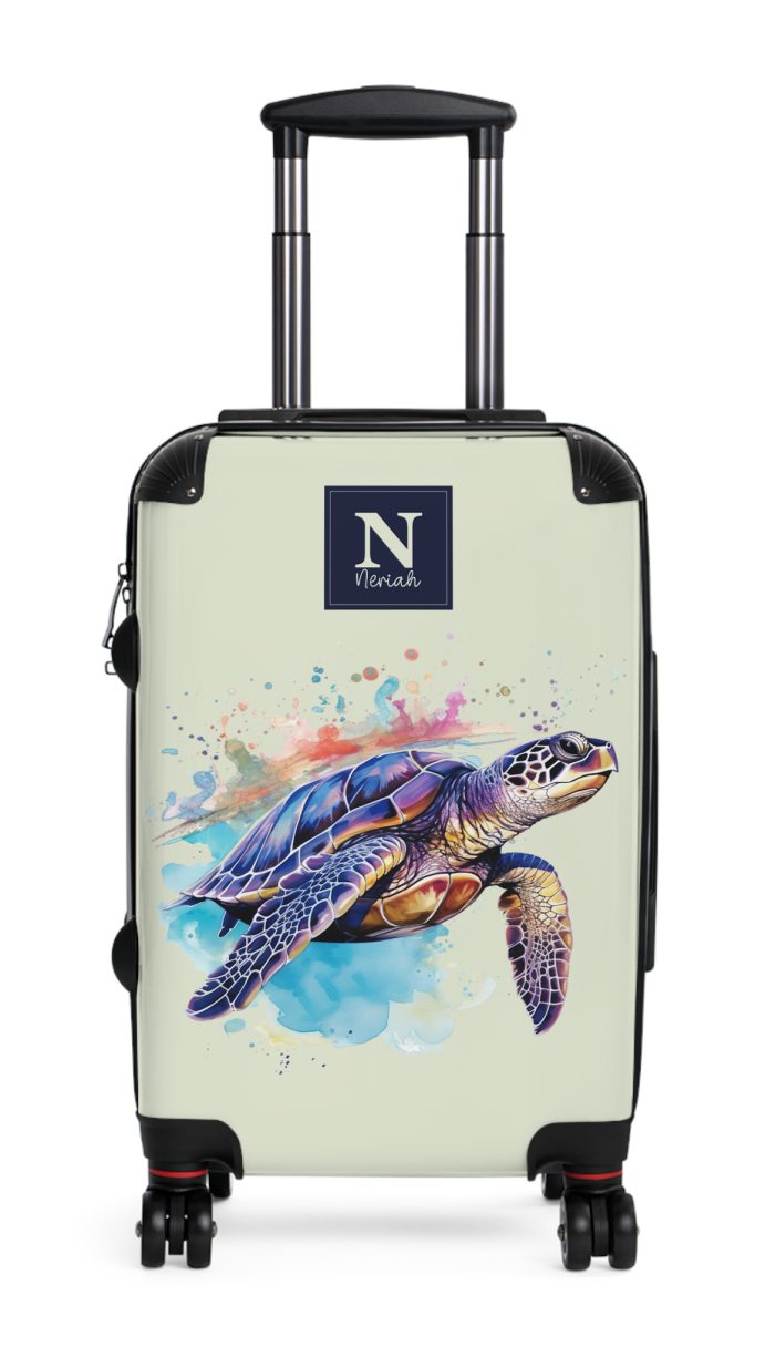 Custom Sea Turtle Suitcase - Personalized for your journey, reflecting your unique style and wanderlust. The perfect blend of functionality and self-expression.