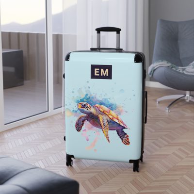 Custom Sea Turtle Suitcase - Personalized for your journey, reflecting your unique style and wanderlust. The perfect blend of functionality and self-expression.