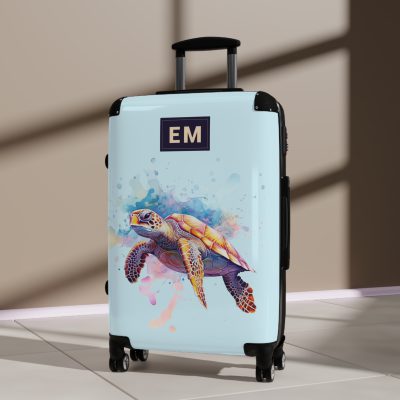 Custom Sea Turtle Suitcase - Personalized for your journey, reflecting your unique style and wanderlust. The perfect blend of functionality and self-expression.