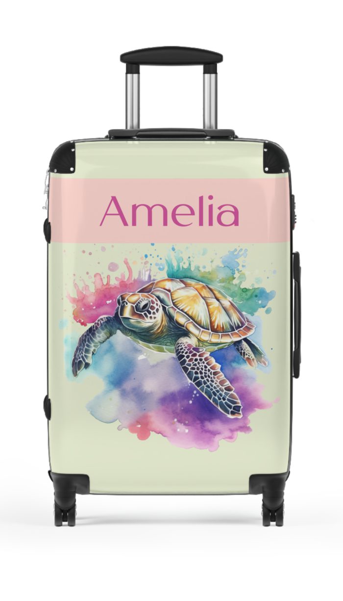 Custom Sea Turtle Suitcase - Personalized for your journey, reflecting your unique style and wanderlust. The perfect blend of functionality and self-expression.