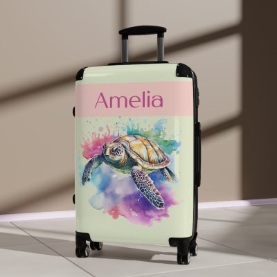 Custom Sea Turtle Suitcase - Personalized for your journey, reflecting your unique style and wanderlust. The perfect blend of functionality and self-expression.