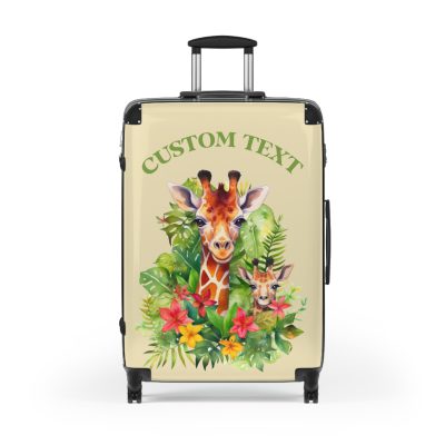 Custom Giraffe Suitcase - Personalized travel companion for expressing your unique style. Stand out with this one-of-a-kind, customizable luggage.