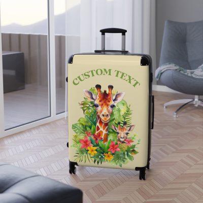 Custom Giraffe Suitcase - Personalized travel companion for expressing your unique style. Stand out with this one-of-a-kind, customizable luggage.