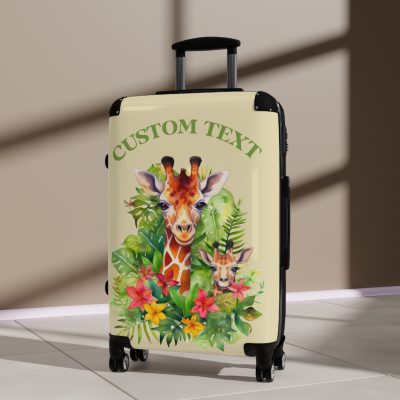 Custom Giraffe Suitcase - Personalized travel companion for expressing your unique style. Stand out with this one-of-a-kind, customizable luggage.