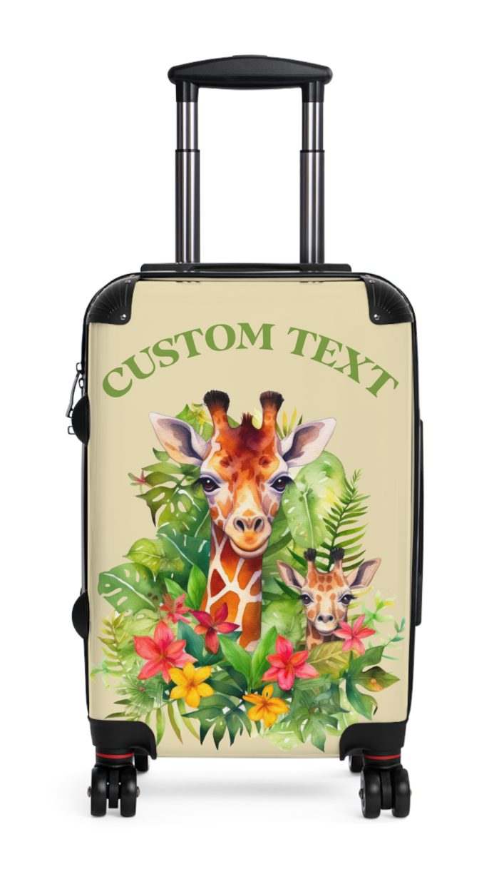 Custom Giraffe Suitcase - Personalized travel companion for expressing your unique style. Stand out with this one-of-a-kind, customizable luggage.