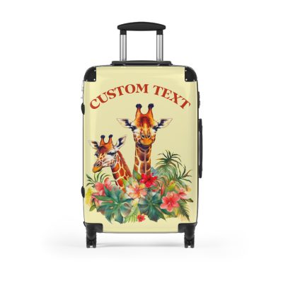 Custom Giraffe Suitcase - Personalized travel companion for expressing your unique style. Stand out with this one-of-a-kind, customizable luggage.