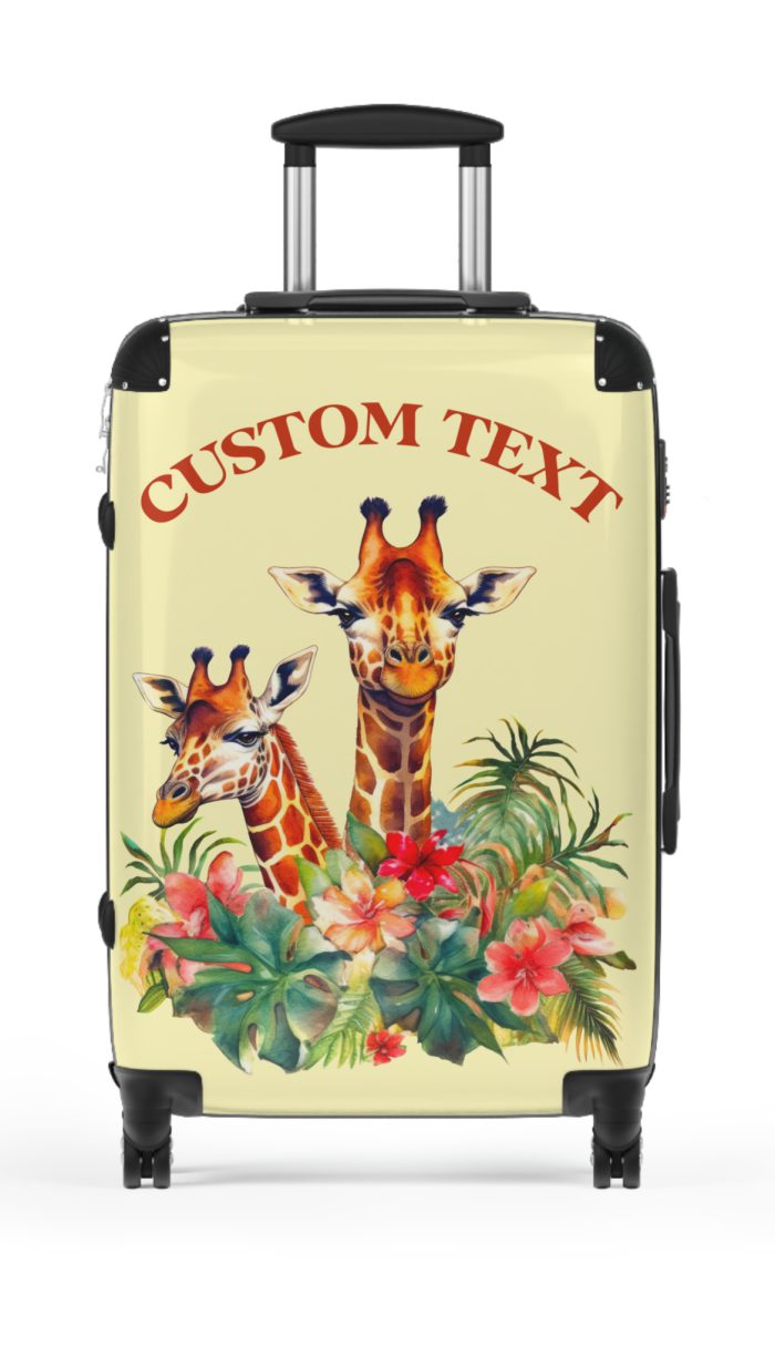 Custom Giraffe Suitcase - Personalized travel companion for expressing your unique style. Stand out with this one-of-a-kind, customizable luggage.