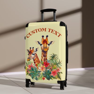 Custom Giraffe Suitcase - Personalized travel companion for expressing your unique style. Stand out with this one-of-a-kind, customizable luggage.