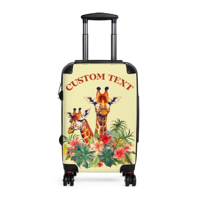 Custom Giraffe Suitcase - Personalized travel companion for expressing your unique style. Stand out with this one-of-a-kind, customizable luggage.