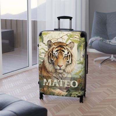 Custom Majestic Tiger Suitcase - A personalized and stylish travel companion for the adventurous soul.