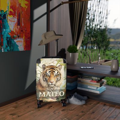 Custom Majestic Tiger Suitcase - A personalized and stylish travel companion for the adventurous soul.