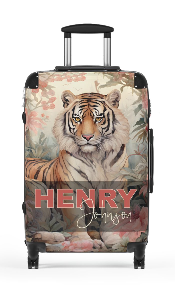 Custom Majestic Tiger Suitcase - A personalized and stylish travel companion for the adventurous soul.