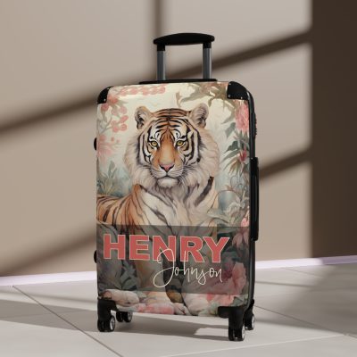 Custom Majestic Tiger Suitcase - A personalized and stylish travel companion for the adventurous soul.