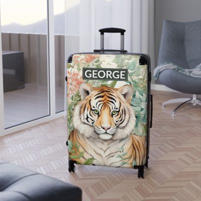 Custom Majestic Tiger Suitcase - A personalized and stylish travel companion for the adventurous soul.