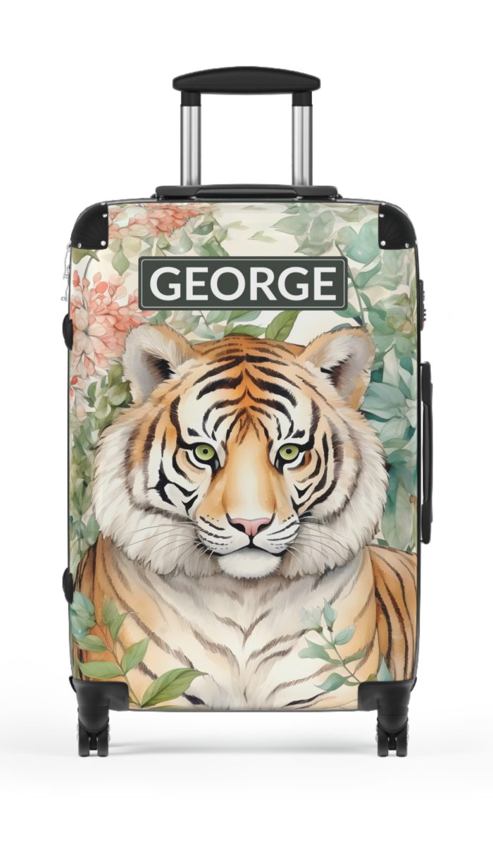 Custom Majestic Tiger Suitcase - A personalized and stylish travel companion for the adventurous soul.