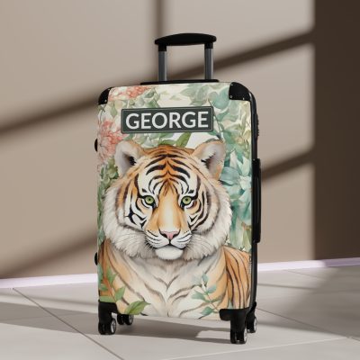 Custom Majestic Tiger Suitcase - A personalized and stylish travel companion for the adventurous soul.